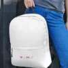 minimalist white backpack with pink aesthetic emojis girlhood by lucys print shop 2 minimalist white backpack with pink aesthetic emojis girlhood by lucys print shop