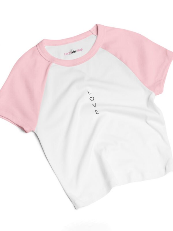 cute aesthetic pink baby tee