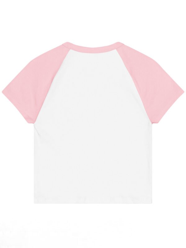cute aesthetic pink baby tee