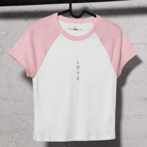 cute aesthetic pink baby tee
