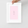 'Love' Matte Paper Framed Poster With Mat