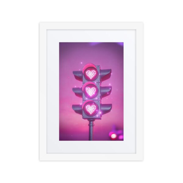 matte-paper-framed-poster-with-mat-in-white-12x16-front-68f8d69c79086.jpg 'Pink Means Love' Framed Wall Art Print