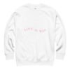 unisex-premium-sweatshirt-white-front-68ecd8f9e64bb.jpg 'Love is Why' Premium Sweatshirt