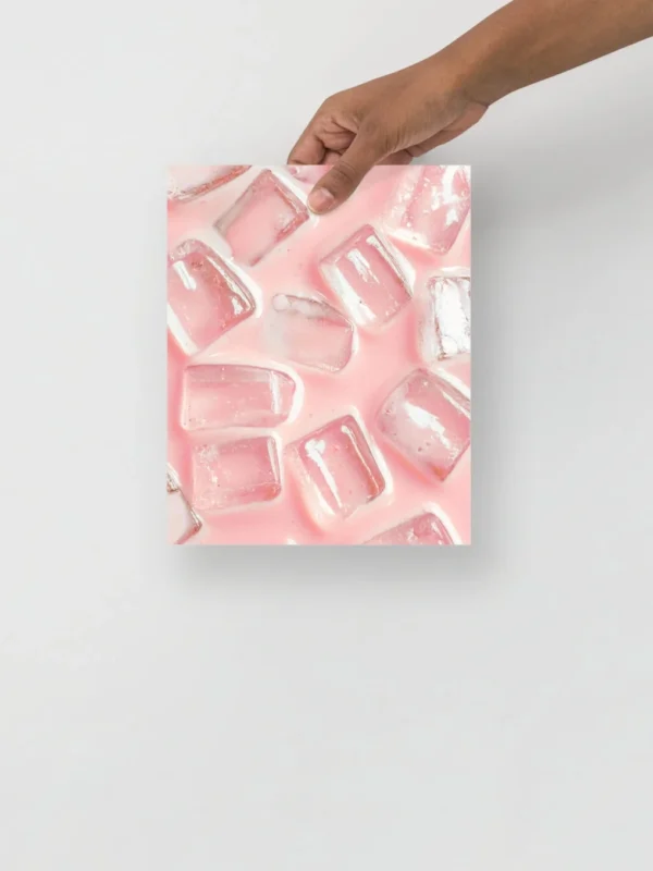 'Pink Iced Latte' Poster Aesthetic by Lucy Love Shop