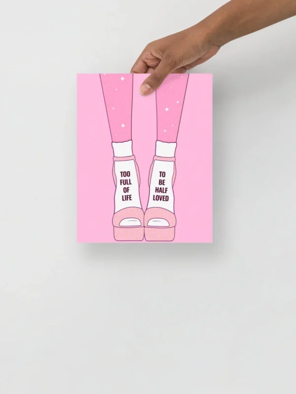 'Too Full of Life' Poster Aesthetic by Lucy Love Shop