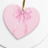 'Pink Bow' Ceramic Ornament Aesthetic by Lucy Love Shop
