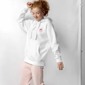 'Heart Eyes' White Hoodie Aesthetic by Lucy Love Shop