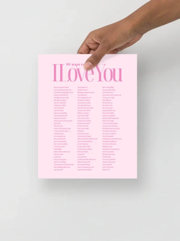 "Ways to Say I Love You" Poster