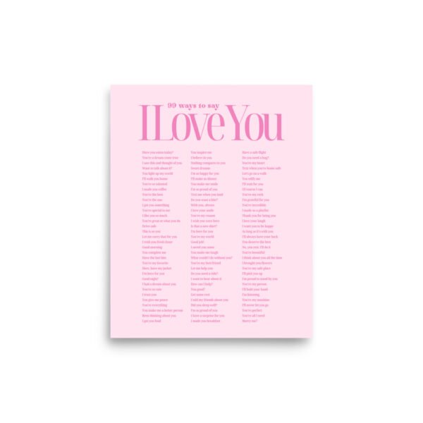 "Ways to Say I Love You" Poster