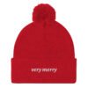 'Very Merry' Pom-Pom Beanie Aesthetic by Lucy Love Shop 'Very Merry' Pom-Pom Beanie Aesthetic by Lucy Love Shop