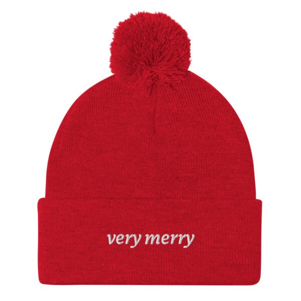 'Very Merry' Pom-Pom Beanie Aesthetic by Lucy Love Shop 'Very Merry' Pom-Pom Beanie Aesthetic by Lucy Love Shop