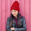 'Very Merry' Pom-Pom Beanie Aesthetic by Lucy Love Shop 'Very Merry' Pom-Pom Beanie Aesthetic by Lucy Love Shop