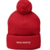 'Very Merry' Pom-Pom Beanie Aesthetic by Lucy Love Shop 'Very Merry' Pom-Pom Beanie Aesthetic by Lucy Love Shop