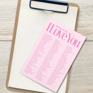 'Ways to say I Love You' Postcard Aesthetic by Lucy Love Shop